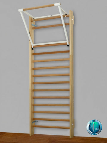 SET ESPALIER GYM HÊTRE, BARRE DE TRACTION, BANC INCLINÉ HÊTRE,CODE 248